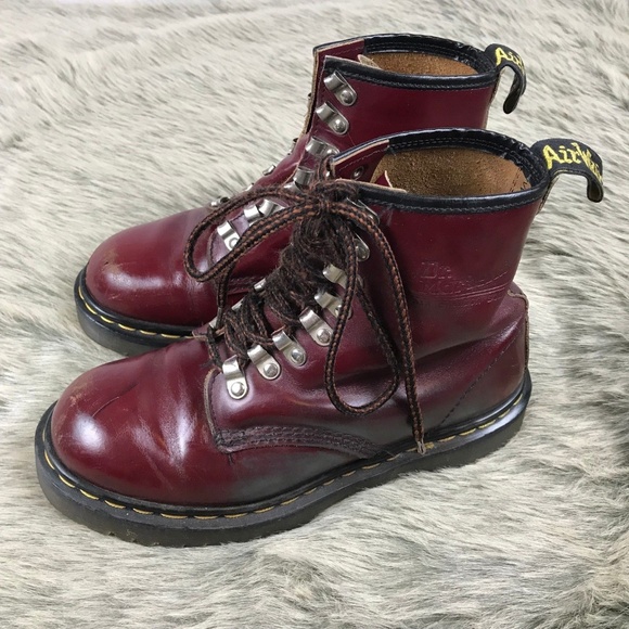 dr martens navy & green 8 eye tartan canvas boots